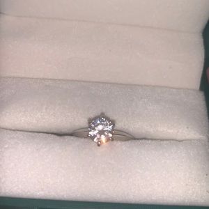 1CT Moissanite Diamond Wedding Ring